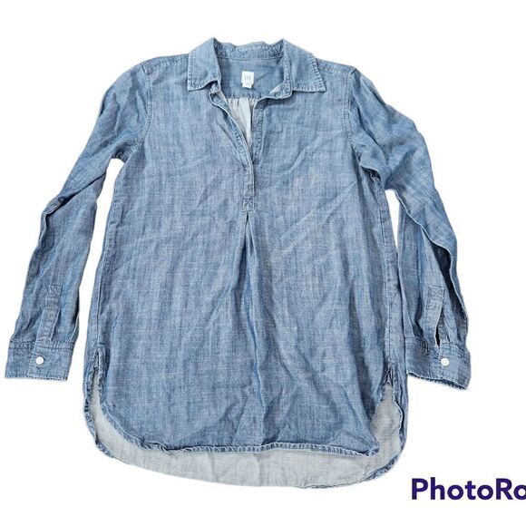 Gap Boyfriend Tencel Tunic Top - Picture 2 of 6